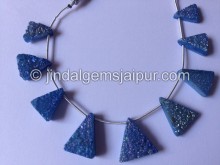 Sky Blue Druzy Triangle